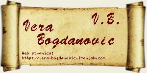 Vera Bogdanović vizit kartica